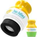 Solar Buddies Sunscreen Applicator - Single Green - Refillable Roll on Sponge Sunscreen, Suncream & Lotion Applicator For Kids, Adults & Families - Holds 3.4fl oz, Perfect Size for Travel
