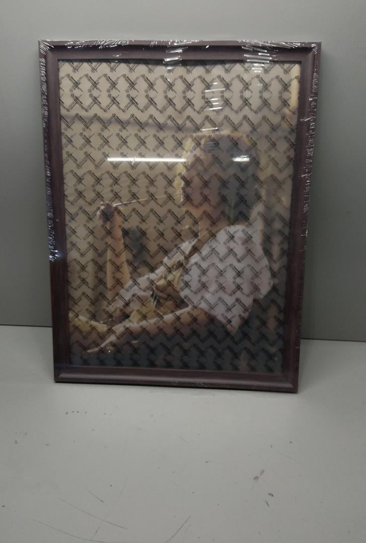QOTIB 20x27 Picture Frame Deep Brown for Wall Hanging, Wood 20 x 27 Frame Poster Photo Frame for Wall Horizontally or Vertically, Deep Brown, 1 Pack