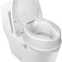 Raised Toilet Seat with Lid for Elderly, 6" High Toilet Seat for Elongated or Standard Commode, Raised Toilet Seat for Seniors, Handicap Toilet Seat Riser with Cover