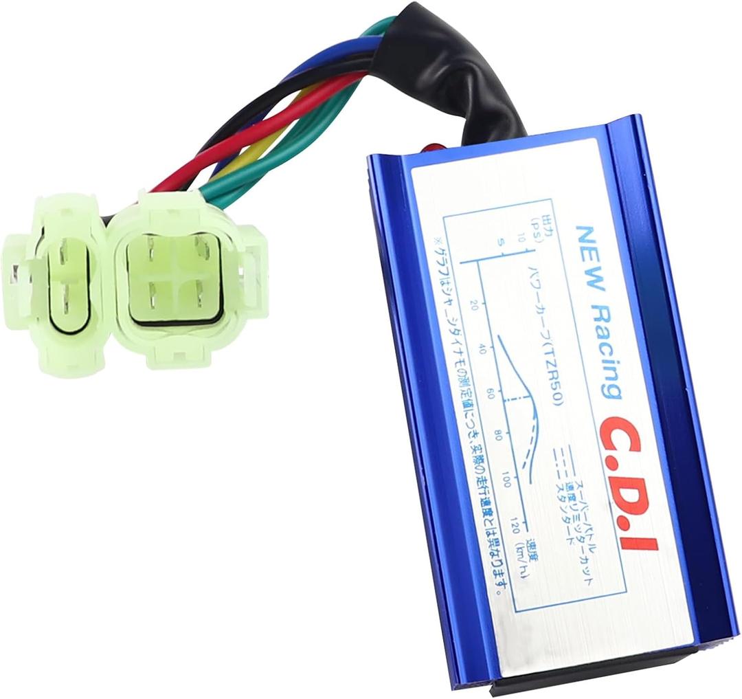 FLYPIG High Performance GY6 6 Pin AC Racing CDI Box for 50cc 125cc 150cc 139QMB 152QMI 157QMJ Chinese Scooter Moped Go Kart ATV Quads Dirt Bike Compatible with XR50 XR70 CRF50 CRF70