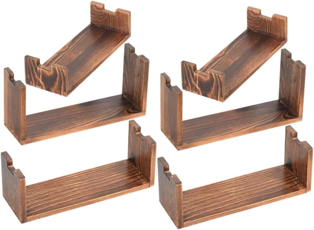 2sets Versatile Wooden Display Stand Jewelry Accessory Displaying Jewelry Holder Desktop Display Stand Dessert