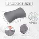 Thyle 2 Pack Bead Neck Pillow Small Bone Shape Neck Support Cushion for Bed Sofa Travel Soft Pillow for Home Sleeping Headrest and Lumbar Support(Grey)
