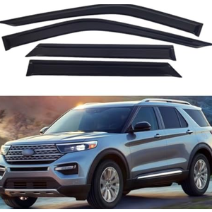 AceRide Window Visors for 2020-2024 Ford Explorer，Rain Guards Sun Shields Window Deflector，Tape-On Style，4PCS Pack of 2