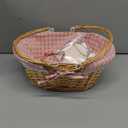 Vintiquewise(TM QI003055R Oval Willow Basket with Double Drop Down Handles