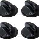 4-Pack WB03T10236 Burner Control Knob, Gas Range Knobs Black for GE Range/Stove/Cooktop