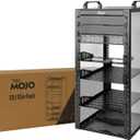 Tecmojo 12U Network Rack, 10 inch Mini Server Rack with 2 Side Translucent Panels & 2 Top Handles, 10.23 inch Deep, for 10 inch IT Equipment & A/V Devices, Black
