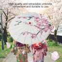 Omabeta Pretty Classical Handmade Oil Paper Umbrella with Wooden Handle,Exquisite DIY Chinese Classical Plum Blossom Handmade Umbrella for Dancing Props Cosplay Photography