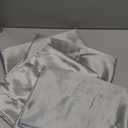 Bedsure King Size Satin Pillowcase Set of 4 - Silver Grey Pillow Covers for Hair and Skin 20x36 Inches with Envelope Closure, Similar to Silk Pillow Cases, Gifts for Women Men