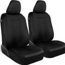 Motor Trend Black Cloth Car Seat Covers for Front Seats – Premium Automotive Bucket Seat Covers, Made for Vehicles with Removable Headrests, Interior Covers for Car Truck Van SUV
