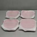 Tioncy 4 Pcs Valentine's Day Ceramic Heart Shaped Plates Galentine's Day 9 Inches Porcelain Heart Bowls Rose Dishes for Dessert Salad Appetizer Valentine Party Supplies(Red)