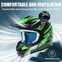 Kids Dirt Bike Helmets Youth Motorcycle Helmet, Kids Motorcycle Full Face Helmet for Off-Road, ATV, UTV, Street Riding with Goggles Gloves, DOT Approved