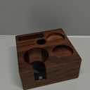58mm Tamper Station V3 Walnut Portafilter Holder Compact Espresso Organizer with Multi Accessory Storage Espresso Machine Accessories for Coffee Bar