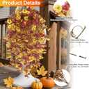 Fall Decor Artificial Flowers for Outdoor Decoration, 4Pcs Fake Hanging Flowers Mums Silk UV & Fading Resistant, Artificial Faux Plants for Home Patio Yard Garden Farmhouse Halloween