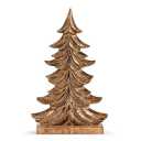 Wood Tree Figure with Gold Detail