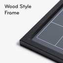 U Brands Magnetic Chalk Calendar Board, 16" x 20", Black Wood Style Frame, Premium Surface, Includes Chalk Pencils, Magnet