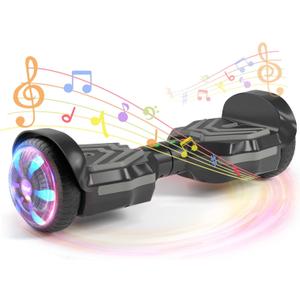 SIMATE Scooter, Bluetooth Speakers and LED Light-Up Wheels, APP Control, Dual 250W Motors, 8.5 mph Max Speed & 8.5 Miles Max Range, Gifts for Kids Adults Girls Boys (Black)
