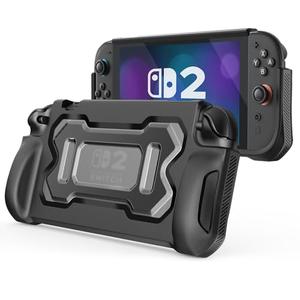 MoKo Protective Case for Nintendo Switch 2 2025, TPU Grip Cover Case with Ergonomic and Shockproof Design Compatible with Nintendo Switch 2 Console Accessories, Black