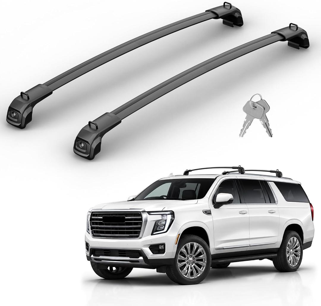 360Lbs Roof Rack Cross Bars Compatible with 2021-2026 Chevy Suburban & Tahoe,GMC Yukon XL,Cadillac Escalade ESV, Heavy Duty Aluminum Roof Rails Crossbars Rooftop Luggage Racks Cargo Carrier