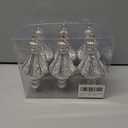 RoseCraft Christmas Ornaments Set, 6.3Inch Plastic Shatterproof Christmas Ball Hanging Ornaments for Xmas Tree Decorations, for Indoor Home Thanksgiving Halloween Party Decor - 6Pcs / Champagne.