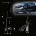 32PCS 9/16-18 Wheel Spike Lug Nuts, Black Spiked Lug Nuts 9/16-18 Solid 4.4" Tall Acorn Lug Nut with 1 Socket Key Replacement for Dakota, Durango, Ram 1500, Ram 2500 3500, Chassis cab, Aspen