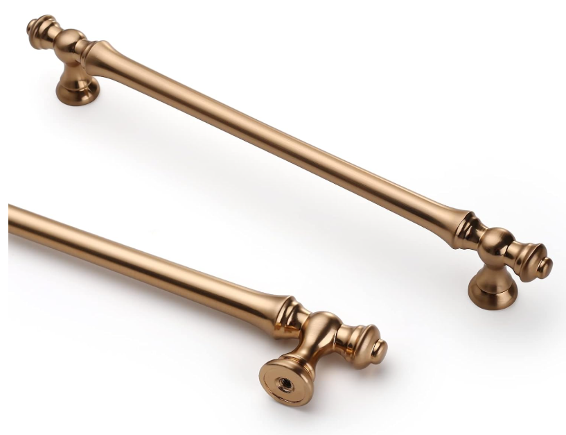 Asidrama 10 Pack 7.5 Inch(192mm) Champagne Bronze Kitchen Cabinet Handles,Brushed Brass Cabinet Pulls Kitchen Cabinet Hardware for Cupboard Gold Drawer Pulls