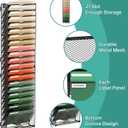 SUPEASY 21 Tier Wall File Organizer, Hanging Wall Mounted Mail Organizer with Label Slots, Metal Mesh File Holder Magazine Rack for Office, Home, School or Classroom, Black
