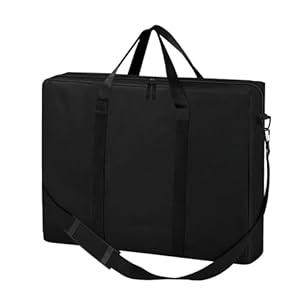 SIRUITON Folding Table Storage Bag, Portable 600D WaterProof Carry Bag for Folding Picnic/ Camp Tables with Reinforcing Plate & Shoulder Strap, 24" D x 24" W x4.5 H Fits 4FT Folding Tables（bag only）