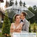 10/20 Pack Clear Wedding Umbrellas Bulk, Portable Auto Open Close Transparent Design, Durable High-Visibility Folding Rain Umbrellas for Photography, Party, Travel, Golf, Outdoor Events