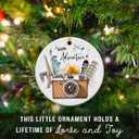 2 x Adventure Travel Christmas Ornament 2025 - Destination Travel Gifts for Women, Men, Traveling Gifts for World Travelers, Friends, Family - Ceramic Vacation Ornaments for Tree Decoration