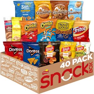 Frito-Lay Ultimate Classic Snacks Package, Variety Assortment of Chips, Cookies, Crackers, & Nuts, 0.56 ounces, (Pack of 40) (Packaging May Vary) (EXP 09/22/26)