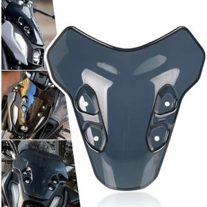 MT-07 Motorcycle Front Windshield Windscreen Airflow Wind Deflector Compatible with MT07 MT-07 2021 2022 2023 2024 Black