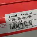 Mofri Showhow Platform Chunky Heels Women's Chunky High Heel Sandals Ankle Strap Open Toe Pump Bowknots Wedding Sandals for Wedding Bridal Party (Silver)