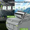5th Wheel RV Cover 7 Layers Fifth Wheel Camper Cover Windproof Waterproof Rip-Stop UV Protection (Fit 33-35FT)