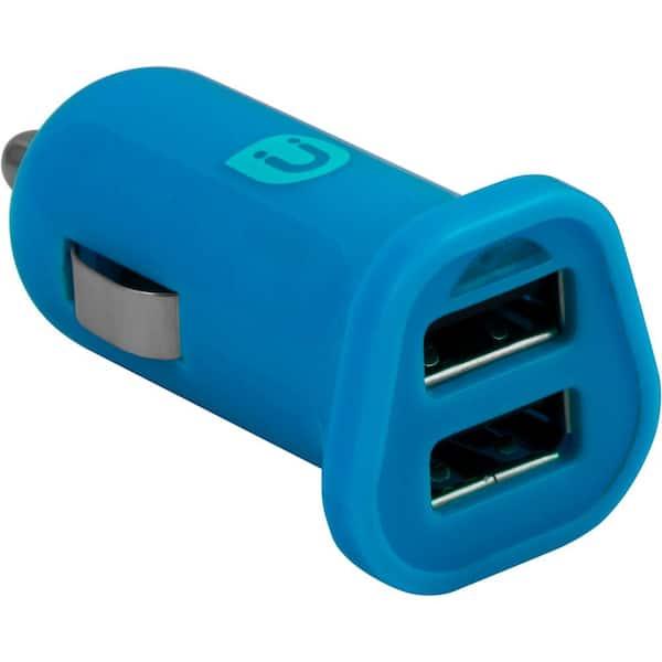 UBER USB car charger 2 ports Blue