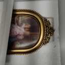 5x7 Ornate Arched Picture Frames,Vintage Gold Hand-Crafted Resin Photo Frame with Easel for Tabletop & Wall