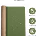 YSAGi Leather Desk Protector, Office Mat, Large Mouse Mat, Non-Slip PU Leather Blotter, Laptop Pad, Waterproof Writing Pad for Office and Home (Green, 35.4" x 17")