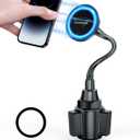 SUPERONE for Magsafe Cup Holder Phone Mount,Universal Cup Phone Holder For Car,Wireless Magnetic Car Mount with Adjustable Neck & 360Rotation for iPhone 17 16 15 14 13 12Pro Max,Samsung & Smartphones