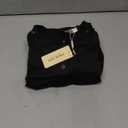 Ekouaer Women's Nightshirt Short Sleeve Button Down Nightgown V-Neck Sleepwear Pajama Dress (Black, Medium)