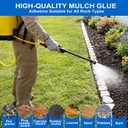 Mulch Glue for Landscaping, 1 Gallon Rock Glue & Gravel Binder, Water-Based Non-Toxic Landscape Adhesive, Weather-Resistant Mulch Anchor for Pea Gravel, Pebbles, Wood Chips & Decorative Stone