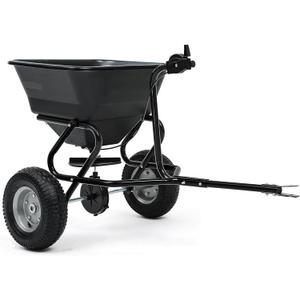 YITAMOTOR Tow-Behind Lawn & Garden Broadcast Spreader, Fertilizer Spreader with 13" Pneumatic Tires and Adjustable Flow Control Lever, for Fertilizer, Grass Seed, Salt, Ice Melt, 130 lbs Capacity
