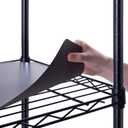 Poofzy Wire Shelf Liner 14" X 24", Non-Adhesive Plastic Shelf Liners for Wire Shelving, Waterproof Protector Mats (3PK, Black)