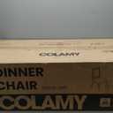 COLAMY Wood Dining Chairs Set of 2, Mid Century Modern Upholstered Kitchen Chairs,19 Inch Fabric Dining Chair with Back for Kitchen Dining Room,Grey