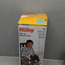 Nuby Pop-Up Booster Seat with Removable Tray - 6+ Months - Portable Booster Seat for Floor for Indoor/Outdoor Use - 3-Point Safety Adjustable Straps - Summer Travel Essentials - Green