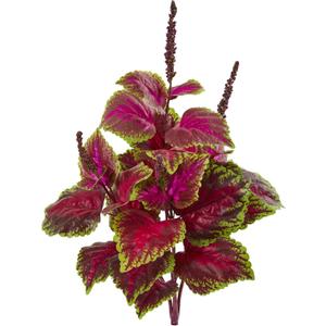 Nearly Natural 23 Coleus Bush Artificial (Set of 6) Silk Plants, Pink