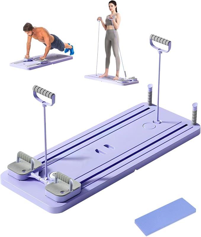 Ab Roller Board Multi-Functional Full-Body Workout Trainer with Automatic Rebound - Ideal for Core Strength and Abdominal Training - Durable Pilates Board for Men and Women, Home and Gym Use