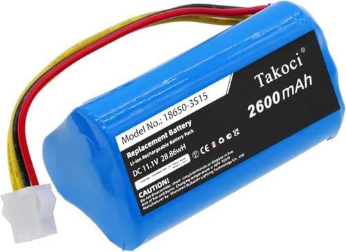 ChoyoqeR 2600mAh/11.1V PUCRC25 Replacement Battery for PUCRC25 PUCRC25_0 PUCRC26B 18650-3S15 S460 Robot Vacuum Cleaner Battery Li-ion