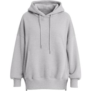 PRETTYGARDEN Women's 2025 Fall Fashion Oversized Hoodies Sweatshirt Fleece Long Sleeve Going Out Tops Trendy Winter Clothing (Light Grey, Medium)  