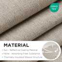 Joydeco No Drill Roman Shades, Light Filtering, 30" W x 72" H, Beige