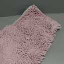GORILLA GRIP Chenille Bath Rug, Rubber Backing Quick Dry Washable Microfiber Mats, Dusty Rose