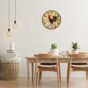 XFM Large Rooster Wall Clock Battery Operated 24 Inch Silent